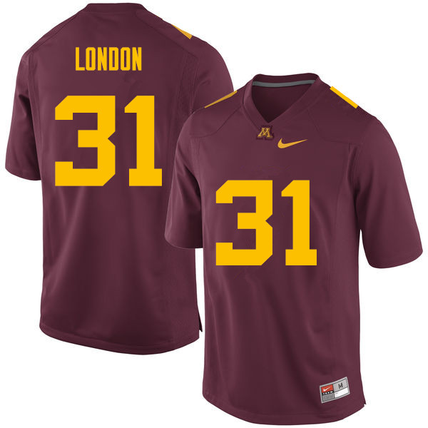 Men #31 Dominik London Minnesota Golden Gophers College Football Jerseys Sale-Maroon